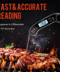 Digital Meat Thermometer For Grill And Kitchen Instant Read Waterproof Food Thermometer For Outdoor BBQ And Camping