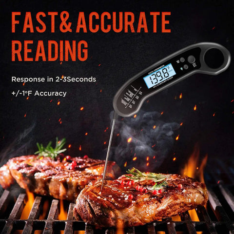 Digital Meat Thermometer For Grill And Kitchen Instant Read Waterproof Food Thermometer For Outdoor BBQ And Camping