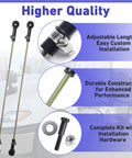 Two Pack Height Control Valve Adjustable Linkage Rod Kit 13.5 To 19.5 Inch Fits Haldex 48100225 Neway SRK168 Meritor R307852 For Semi Trucks And Heavy Duty Rigs With Air Suspension, two rods with hardware