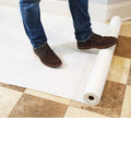 Temporary Floor Protection For Construction 39.5 Inch By 100 Foot Self Adhesive No Tape Required Easy To Install Reusable covering roll