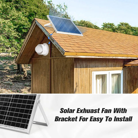 Solar Powered Exhaust Fan With 25W Solar Panel And 8 Inch Vent For Outdoor Greenhouses Chicken Coops Sheds And Pet Houses A Real Workhorse Of A Ventilation Solution High Efficiency Durable Weatherproof Easy Install