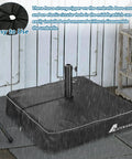 Heavy Duty 600D Waterproof Anti UV Outdoor Square Umbrella Base Cover fits patio stand up to 30 L x 30 W x 6 H under rain