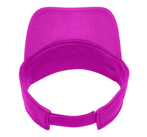 Check Out This Cool Pink Vise Gauge Square Sun Visor For Machinist And CNC Guys Who Love Tools And Need A Breathable Hat With Adjustable Hook And Loop Fit For Custom Comfort - top view of pink mesh visor hat.