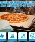 Pizza Stone With Grill Rack For Ninja Woodfire Outdoor Smoker XL OG800 OG900 Series Rectangle Pizza Baking Stone Set