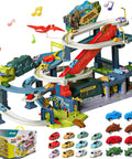Epic Toy Car Ramp Track Set with railcar slot cars, 20 mini cars, vibrant colors, interactive play for boys 3-6, easy assembly.
