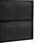 Front view of 22 Piece Metal Wall Pegboard Tool Organizer System For Garage And Workshop Storage Modular Pegboard Panels In Black