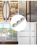 Heavy Duty Sliding Door Pulley Wheel Replacement For Home Shower And Patio Glass Doors Quiet Glide Roller Upgrade Smooth Operation Hardware No Fuss Fix Kit with multiple slider views.