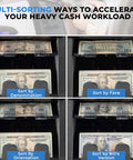 Mixed Denomination Money Counter With Two Pocket Design, Reject Pocket And Value Counting, Sorts By Denomination, Face, Orientation, Currency