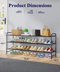 Heavy Duty Three Tier Stainless Steel Shoe Rack Organizer delivering game changing footwear storage with three shoe layers visible.