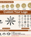 Custom Branding Iron For Wood And Leather, Make It Yours With Your Text Or Logo, Durable Brass Stamp Head