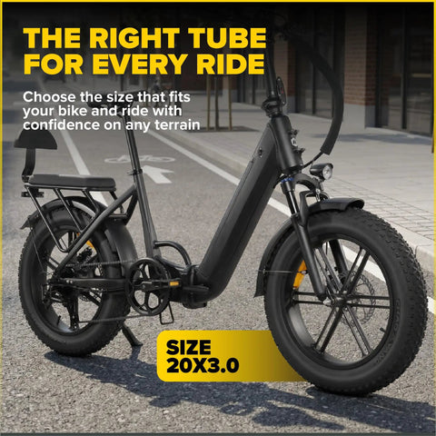 Fat Bike Inner Tube Set 20x3.0 With Schrader Valve 2 Pack, Heavy Duty Butyl Tubes For Mountain Gravel City And Electric Bikes Built To Resist Pinch Flats And Keep You Rolling On Trails Streets And Commutes. 20x3.0 fat tire e-bike