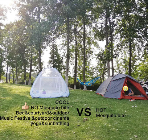 Folding Mosquito Net Tent Canopy For Beds Pop Up King Size Portable Netting With Bottom For Babies And Adults Easy Setup