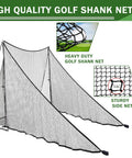 Two Pack 7ft Shank Net For Golf Hitting Nets Indoor Outdoor Use For Backyard Practice Durable Polyester Black Frame Safety Net