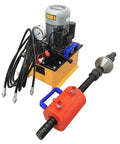 Heavy Duty 70 Ton Electric Hydraulic Track Pin Press For Excavator Sleeve Removal 220V shown with motor and lead screw components.