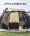 Sun Shade Sail Canopy Covers UV Block Pack Of 3 for Outdoor Screen House and Bubble Tent Oxford Fabric 38x50x57 inches