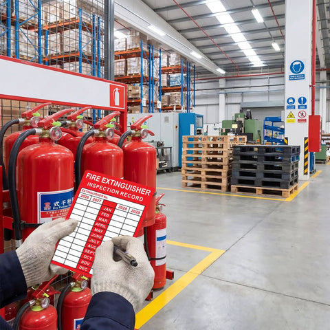 Straight Up Durable Fire Extinguisher Inspection Labels And Monthly Tracking Stickers Cover 2026 Through 2029 Legit Heavy Duty Adhesive Vinyl Safety Tags For Offices And Warehouses Fast Zero Hassle Compliance Grid Setup
