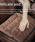 Premium Fuzzy Car Seat Cushion Set For Mini John Cooper Works Electric 2025 2026 soft plush grey cushion on car seat.