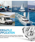 Built Tough Galvanized Turn Button Fasteners Twenty Pack Twist Lock Hardware displayed with boats and an RV on water.