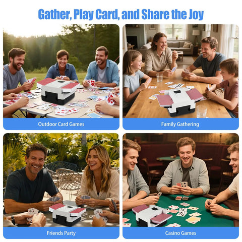 One Press Auto Card Shuffler For 1 To 2 Decks Electric Slot Machine For Poker Blackjack Casino Games used in outdoor card games.
