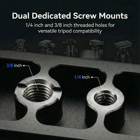 Dual screw mounts on Rifle Saddle Mount for Hunting Tripod with Integrated Arca Base and CNC Aluminum Beefy Clamp Adjustable Rest.