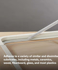 Applying DP190 Epoxy Adhesive Translucent Duo Pak 200 mL for high strength bonds on a metal and glass surface.