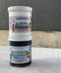 DIY Ready Two Part Masonry Epoxy Adhesive Paste Repair Kit, 32 Oz In Two Jars, Gray Concrete Crack Filler For Indoor Outdoor Use
