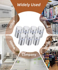 Heavy Duty Stainless Steel Standoff Screws One Half By Three Quarters Inch With Silicone Buffer Pads For Hanging Art And Wall Displays Tough As Nails Mounting Hardware 100 Piece Bulk Kit displayed in various settings like office and home.