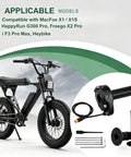Full Twist Throttle For 12V 72V E Bikes Waterproof 3 Pin Twist Grip Handlebar Throttle With Easy Install And No Fuss Plug And Play Universal Fit On 7 8 Inch Bars For HappyRun Freego Heybike Macfox X1 Surron Sensor next to compatible ebike models
