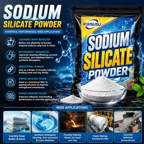Tough As Nails Sodium Silicate Powder Heavy Duty Concrete Sealer in a bag with granular powder for industrial use.