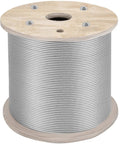 Heavy Duty 1/4 Inch Stainless Steel Cable 200 Ft 7x19 T304 Aircraft Wire Rope Kit on spool for decks fences railings