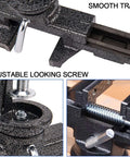 Universal Table Vise 3-Inch, black metal clamp-on bench vise with 360° swivel base