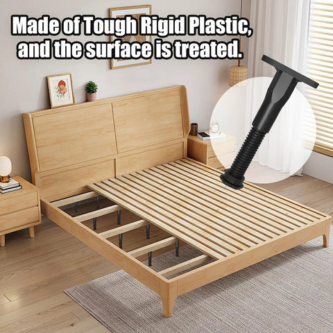 No Sweat Height Tweaks On Reliable Adjustable Bed Legs 4 Pack Swivel Base furniture feet on treated wood bed frame.