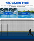 Heavy-Duty Backyard Baseball And Softball Batting Cage Net For All-Weather Outdoor Training 55 Feet Long By 12 Feet Wide Versatile Use