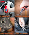 Using 65 Piece Compact Auto Garage Tool Kit With Digital Tire Pressure Gauge for tire pressure, spark plug gap, and bolts.
