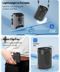 Ultra Strong 6600RPM Portable Waist Fan With 4 Speeds And 25 Hour Battery Life shown as lightweight, compact, and hands-free.