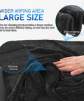 Super Absorbent Microfiber Car Drying Towel Thickened Lint Free Auto Wash Cloth Scratch Safe Automotive Detailing Tool Hella Quick Dry Wipe That Leaves Zero Residue Behind with large surface area and textured backside for effective drying.