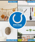 Heavy Duty Ceiling Hooks Set Of 12 2.9 Inch Vinyl Coated Hooks For Hanging Plants Cups And Lights With Screw Plugs White Durable Indoor Outdoor Rust Resistant Easy Install shown in varied usage scenarios.