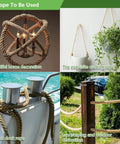 Heavy Duty 1 Inch Natural Jute Rope Twisted Manila Rope 100 Feet Long for home decor, plant hangers, dock, and garden railing.