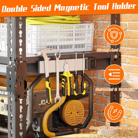 Double Sided Heavy Duty Magnetic Tool Holder 12 Inch Rust Resistant Magnetic Bar With Quick Release Handle Dual Magnetic
