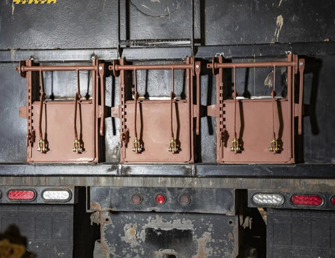 Beefy Steel Dump Truck Inspection Door With 12.38 x 13.5 Inch Opening, Detent Holder, Reversible Handle, Zinc Coated Paintable Finish For Medium And Heavy Duty Dump Trucks Built To Last installed on dump truck tailgate