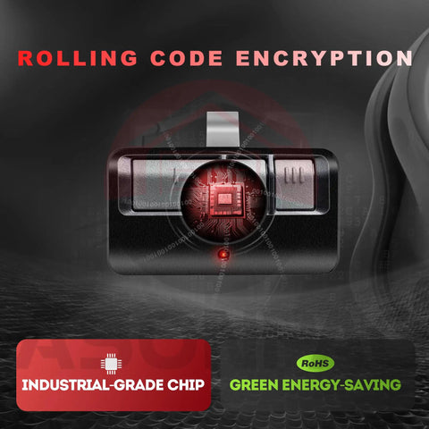 Universal Garage Door Opener Remote That Plays Nice With LiftMaster Sears Craftsman, showcased with rolling code encryption feature.