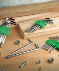 Nine-Piece Metric Allen Wrench Set With Ball End Hex Keys In S2 Steel, Includes 1.5 2 2.5 3 4 5 6 8 10 MM Sizes displayed