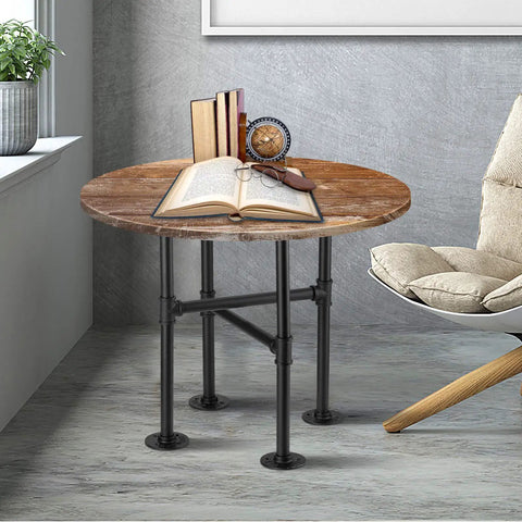 Beefy Black Pipe Table Legs 19.6 Inch Set For Coffee Tables Desks And Furniture 2 Pack Industrial Modern Look With Heavy Duty Hardware And Easy Install