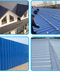 Various metal roofs and fences demonstrating the use of Two Step 90 Degree To 180 Degree Metal Roof Standing Seam Bending Tool With 24 Inch Grip.