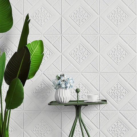 3D Peel And Stick Wall Panels Set 9 Pieces Covers 35 Sq Ft White Ceiling And Wall Decor For Bedroom And Living Room, decorative design