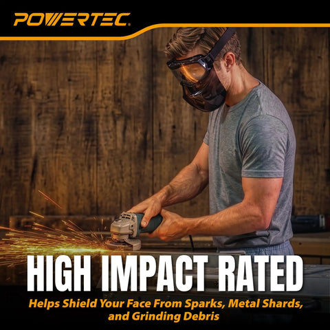Premium KickAss Anti Fog Safety Goggles With Flip Up Detachable Face Shield And Ansi Z87 Impact Rating For Grinding Cutting And Full Face Workshop Defense