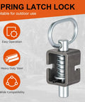 Bulletproof Spring Latch Lock For Utility Truck Trailers Weld On Heavy Duty Steel Assembly close-up of easy operation design.