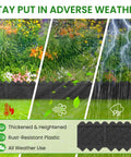 30Ft Plastic Landscape Edging Border With 5.1 Inch Exposed Height in adverse weather conditions with plants