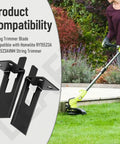 2 Pack Line Cutting Blade For Homelite RY15523A And RY15523AVNM String Trimmers, shown installed on trimmer