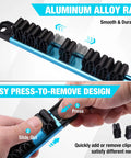Magnetic Screwdriver And Wrench Organizer Rail Set, Heavy Duty Aluminum Tool Organizer With 36 Slots For Toolbox Drawers, 3 Piece Set